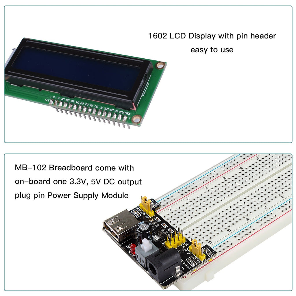 Smraza Super Starter Kit with Breadboard, Power Supply, Jumper Wires ...
