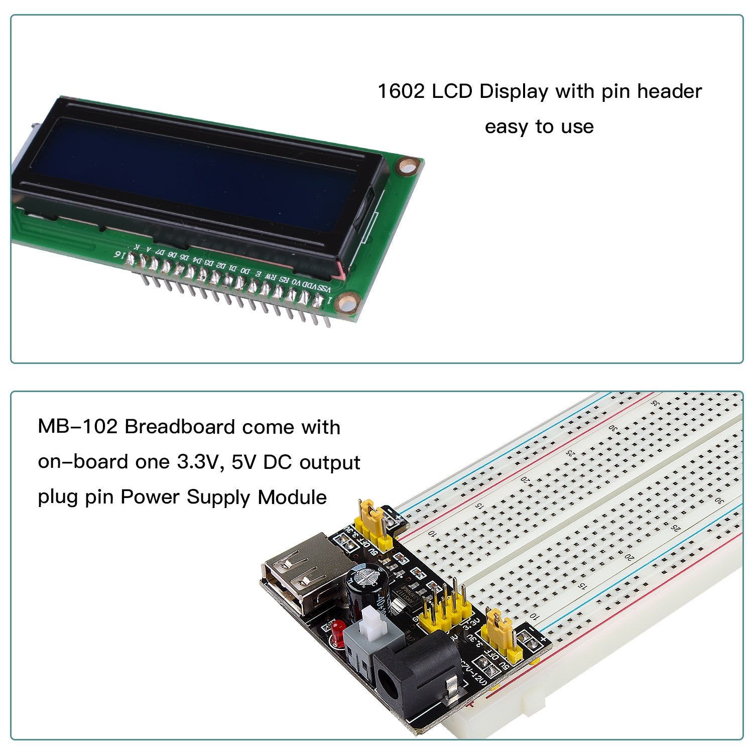 Smraza Super Starter Kit with Breadboard, Power Supply, Jumper Wires ...