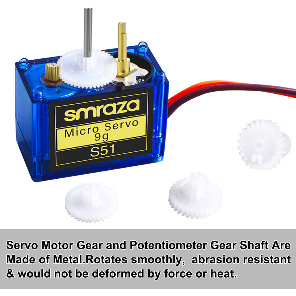 Smraza 10 Pcs SG90 9G Micro Servo Motor Kit for RC Robot Arm