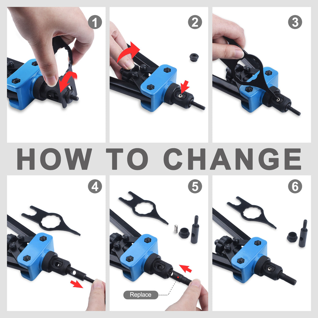 10 In. Professional Rivet Nut Setter Kit