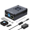 Smraza Raspberry Pi 4 Case, Acrylic Case for Raspberry Pi 4B with Cooling Fan 35mm, 4pcs Heatsinks, 5V 3A Power Supply for Raspberry Pi 4 Model B, RPI 4 8GB/4GB/2GB(RPI Board Not Included)-SW50